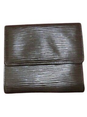 Louis Vuitton Epi Porte serial SP1012 Brown Elise Credit Leather Trifold Wallet